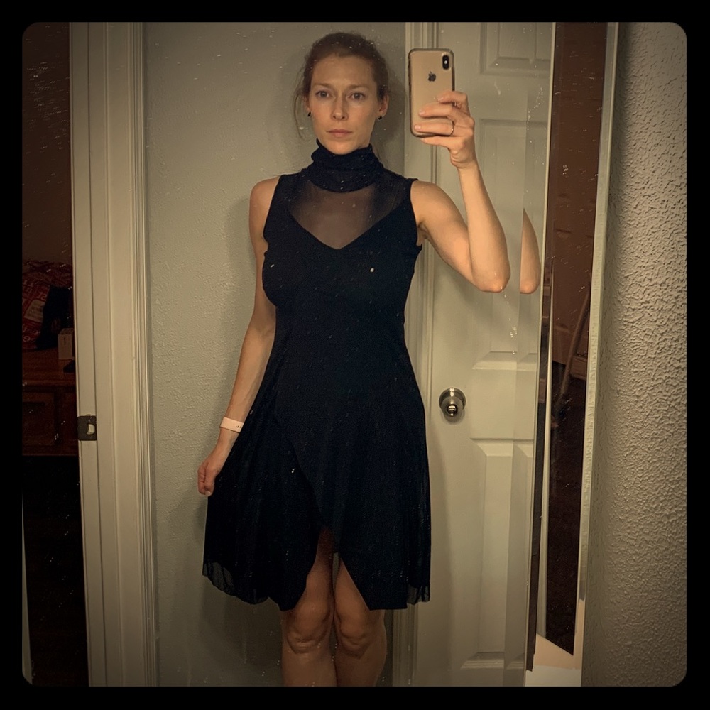 Italian Mesh little black dress
